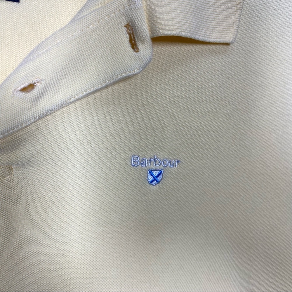 Barbour polo men’s shirt XXL pale yellow spring Easter Summer golf - Picture 6 of 6